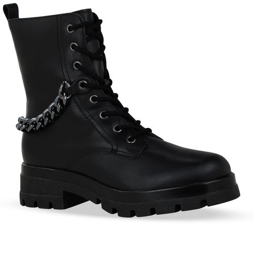 Bota Coturno Couro Atanado Napoli Preto