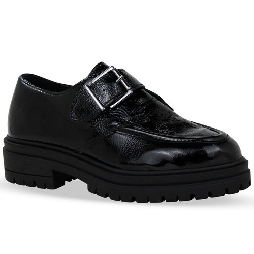 Sapato Mocassim Couro Verniz Show Preto