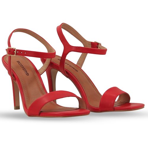 Sandalia Couro Atanado Napoli Vermelho