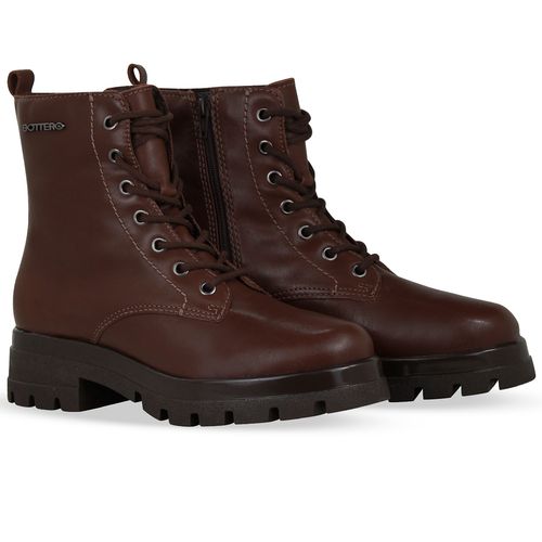 Bota Coturno Couro Atanado Napoli Wood