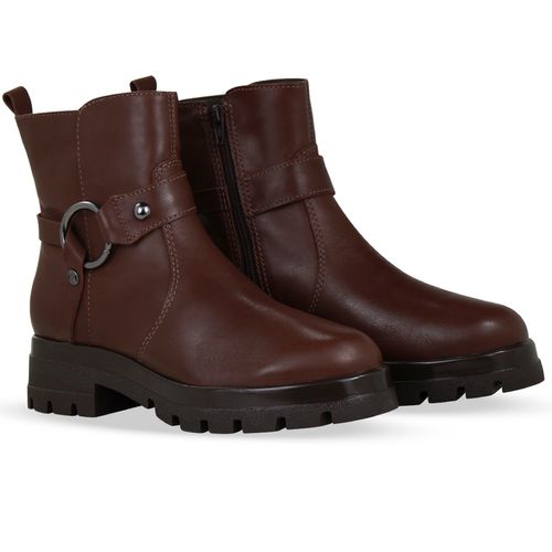 Bota Coturno Couro Atanado Napoli Wood