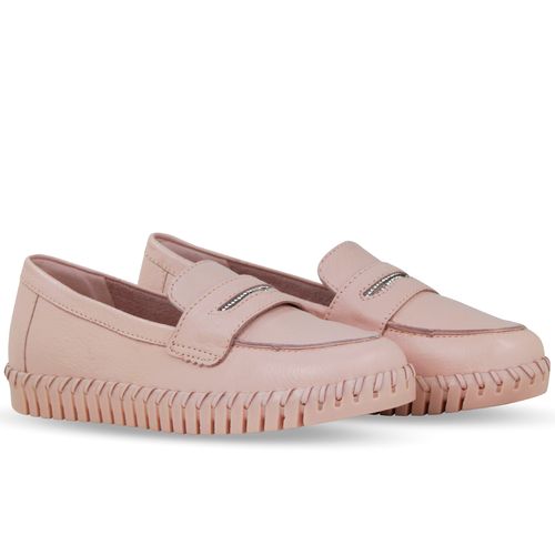 Sapato Twister Couro Summer Burnish Rosa Pele