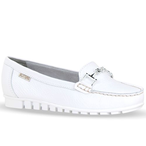 Sapato Mocassim Couro Burnish Branco