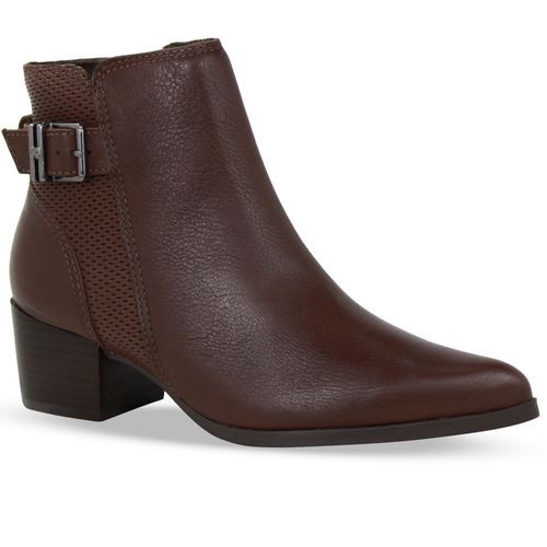 Bota Cano Baixo Couro Burnish Wood