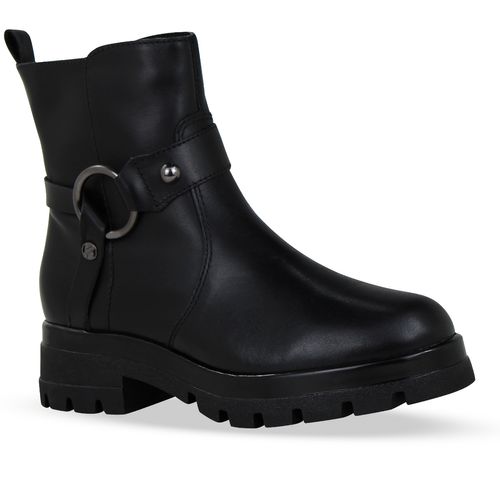 Bota Coturno Couro Atanado Napoli Preto