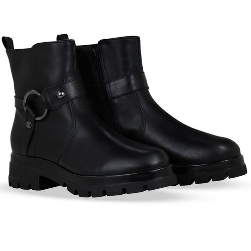 Bota Coturno Couro Atanado Napoli Preto