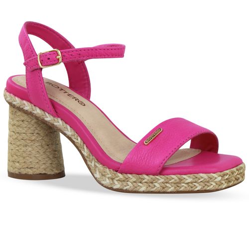 Sandália Couro Summer Burnish Hot Pink