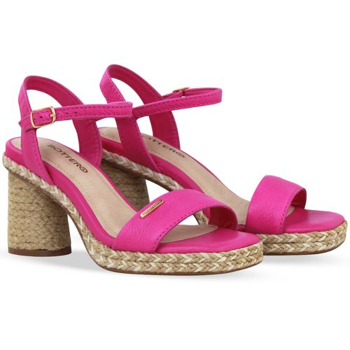 Sandália Couro Summer Burnish Hot Pink