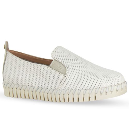 Sapato Twister Couro Veneza Off White