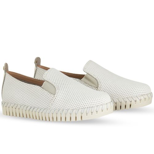 Sapato Twister Couro Veneza Off White