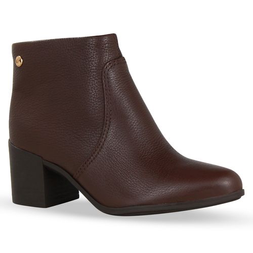 Bota Cano Baixo Couro Burnish Wood