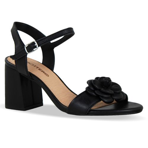 Sandália Couro Burnish Preto