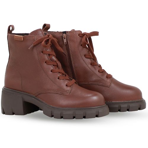 Bota Coturno Couro Burnish Wood