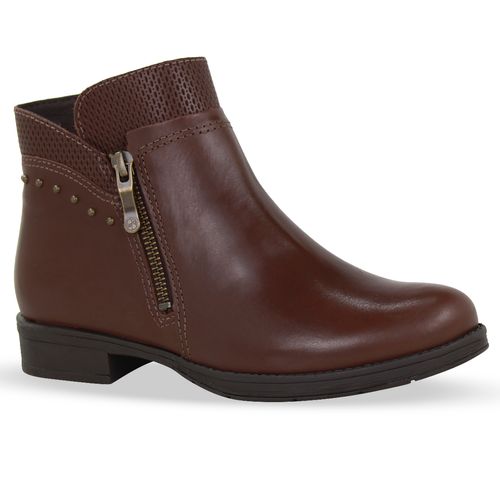 Bota Cano Baixo Couro Atanado Napoli Wood
