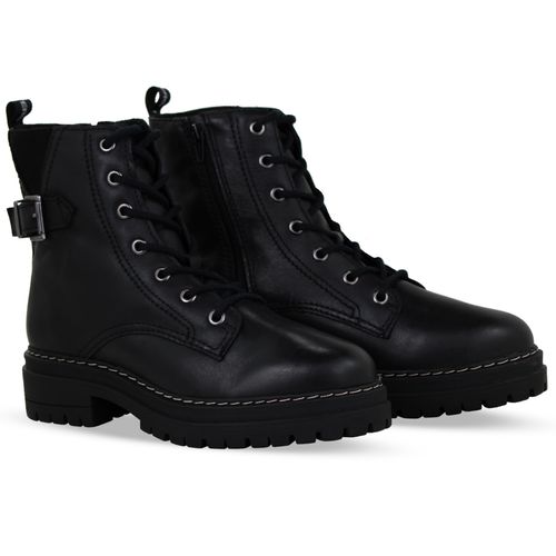 Bota Coturno Couro Atanado Napoli Preto