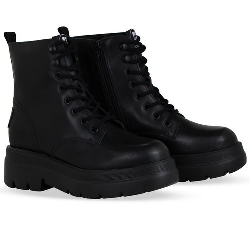 Bota Coturno Couro Atanado Napoli Preto