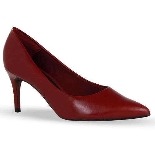 Sapato Scarpin Couro Atenas Burgundy