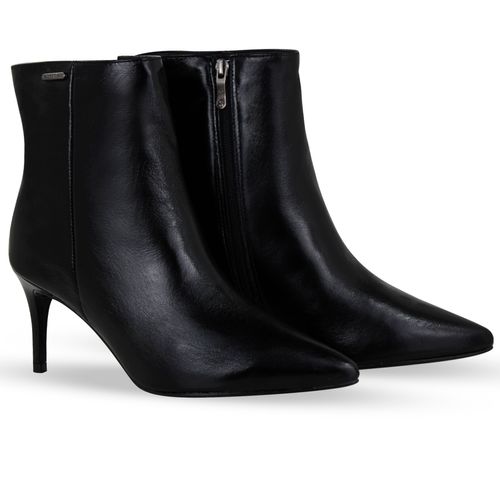Bota Cano Baixo Couro Atenas Preto