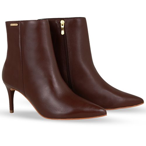 Bota Cano Baixo Couro Atanado Napoli Wood