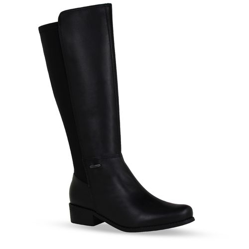 Bota Cano Longo Couro Atanado Napoli Preto