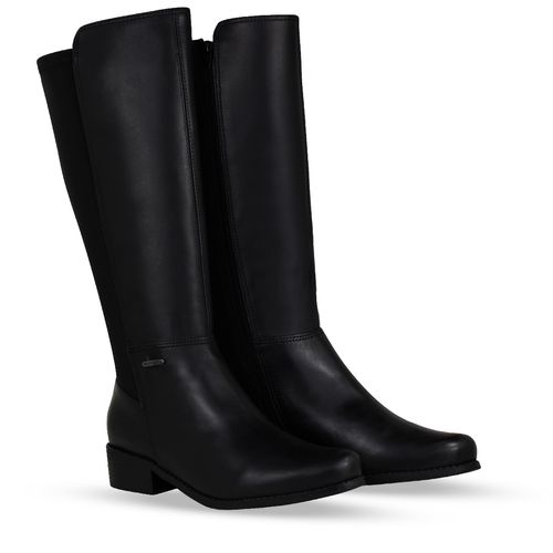 Bota Cano Longo Couro Atanado Napoli Preto