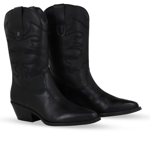 Bota Western Couro Atanado Napoli Preto
