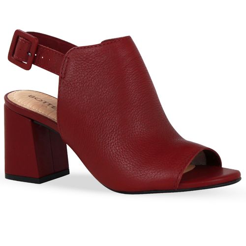 Sandália Couro Burnish Burgundy