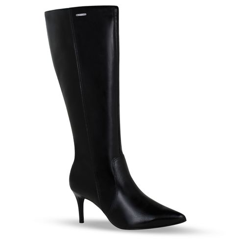 Bota Cano Longo Couro Atenas Preto