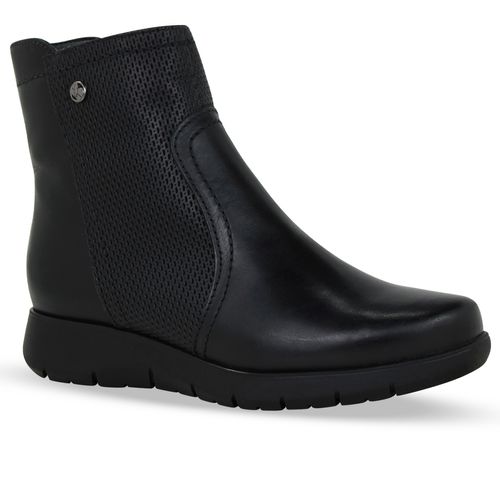 Bota Cano Baixo Couro Atanado Napoli Preto