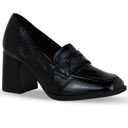 Sapato Couro Verniz Show Preto