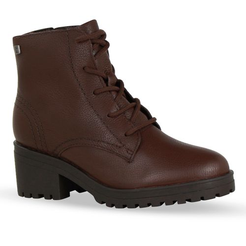 Bota Coturno Couro Burnish Wood