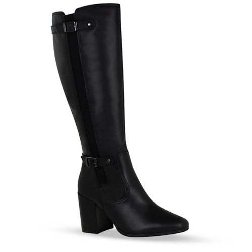 Bota Cano Longo Couro Atanado Napoli Preto