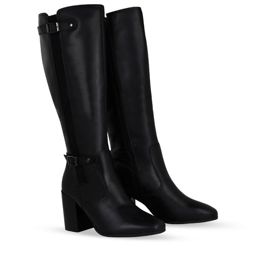 Bota Cano Longo Couro Atanado Napoli Preto