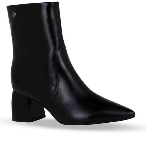 Bota Cano Baixo Couro Atenas Preto