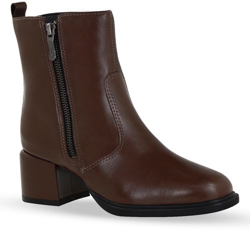 Bota Cano Baixo Couro Atenas Capuccino