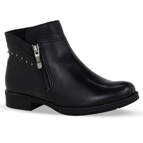 Bota Cano Baixo Couro Atanado Napoli Preto