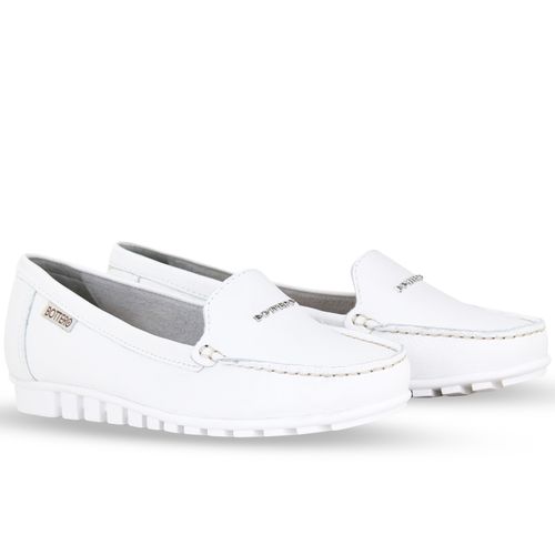 Sapato Mocassim Couro Burnish Branco