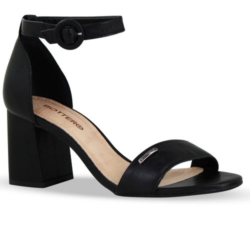 Sandália Couro Burnish Preto