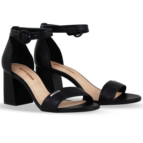 Sandália Couro Burnish Preto