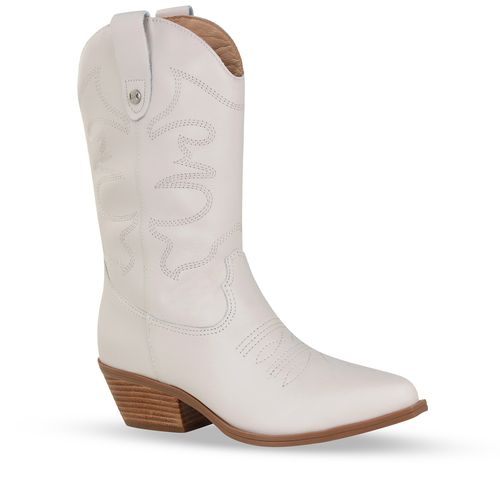 Bota Couro Atanado Napoli Off White