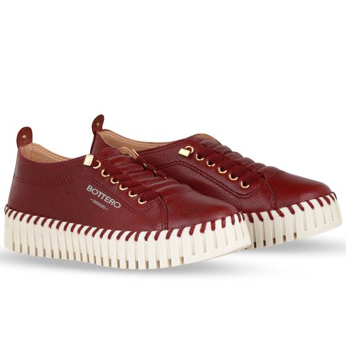 Tênis Couro Burnish Burgundy
