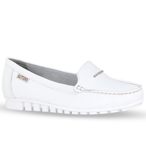 Sapato Mocassim Couro Burnish Branco