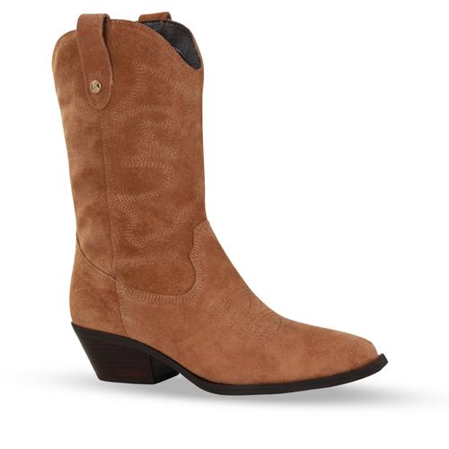 Bota Western Camurça Castanho