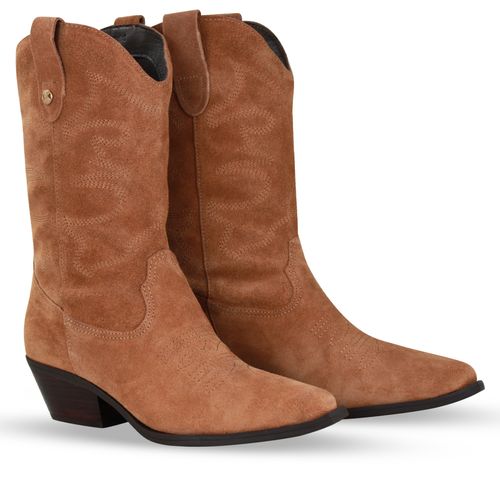 Bota Western Camurça Castanho
