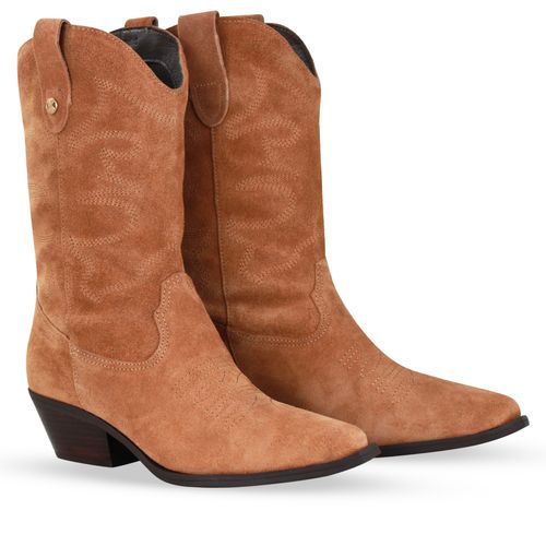 Bota Western Camurça Castanho