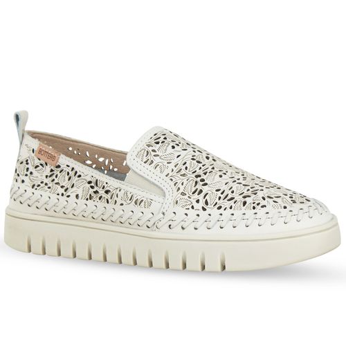 Sapato Couro Atanado Napoli Off White