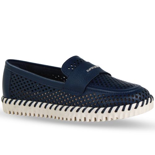 Sapato Twister Couro Burnish Marinho