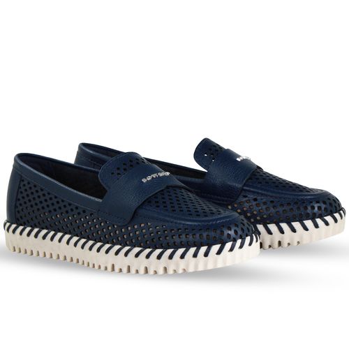Sapato Twister Couro Burnish Marinho