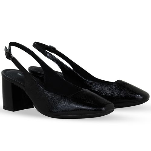 Sapato Couro Verniz Show Preto