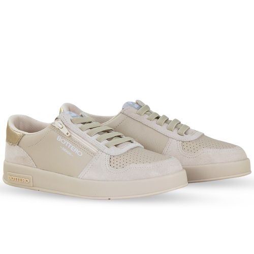 Tênis Couro Camurça Marfim